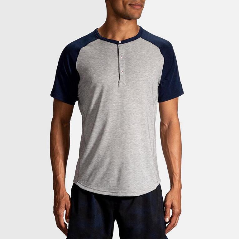 Brooks Cadence Hardloopshirt voor Heren Grijs (RWDYS-5941)